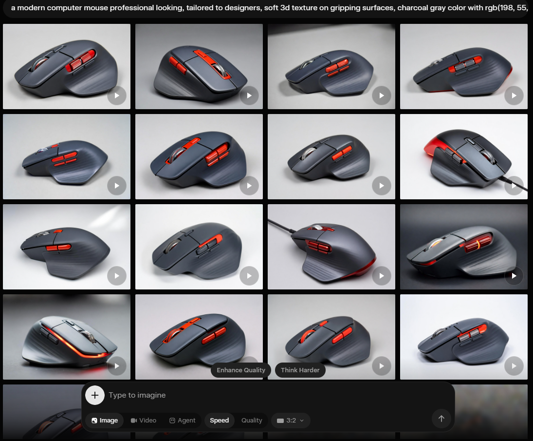 series of concept mouse from grok